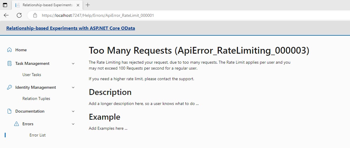 Details Page example